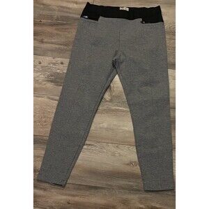 Hollister Women's Grey and Black Dress Pant Leggings Pockets Size Large